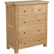 Dodford Oak 2 Over 3 Drawer Chest