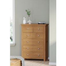 Dodford Oak 2 Over 4 Drawer Chest