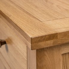 Dodford Oak Single Pedestal Dressing Table and Stool