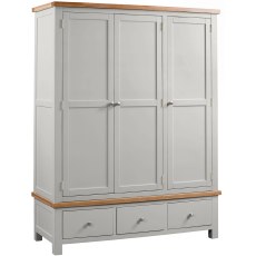 Dodford Painted Triple Wardrobe with 3 Drawers Dodford Painted Triple Wardrobe with 3 Drawers