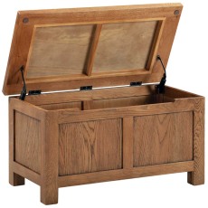 Dodford Rustic Oak Blanket Box