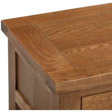 Dodford Rustic Oak Single Pedestal Dressing Table and Stool