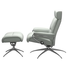 Stressless Tokyo Adjustable Headrest Star Base Chair with Footstool Stressless Tokyo Adjustable Headrest Star Base Chair with Footstool