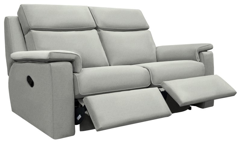 Ellis 3st Manual Reclincer Sofa   Stingray Charocal
