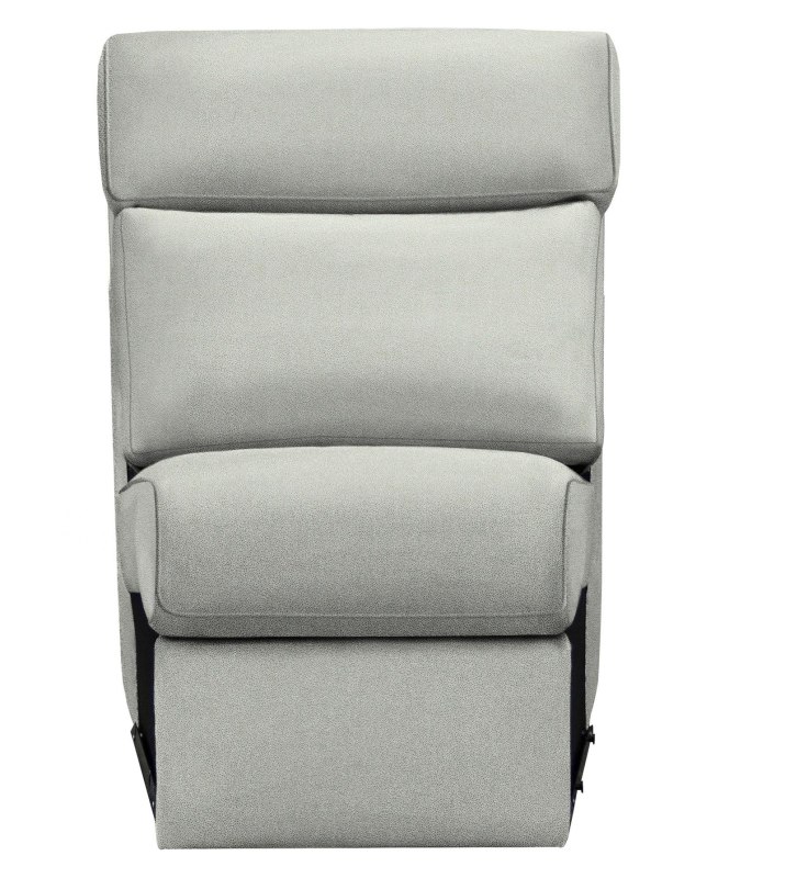 Ellis Armless Curved Unit   Stingray Charcoal