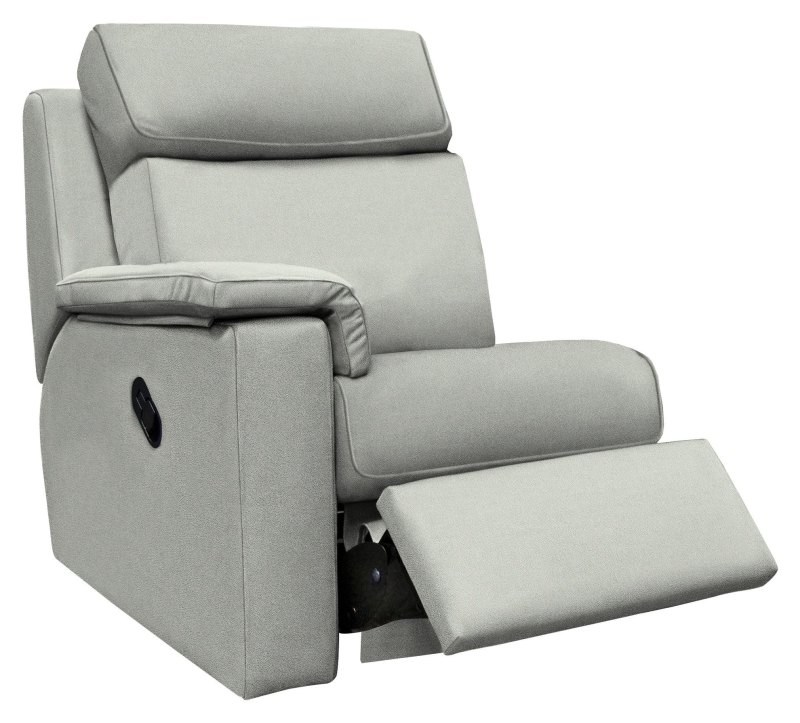 Ellis Small LHF Manual Recliner Unit   Stringray Charcoal