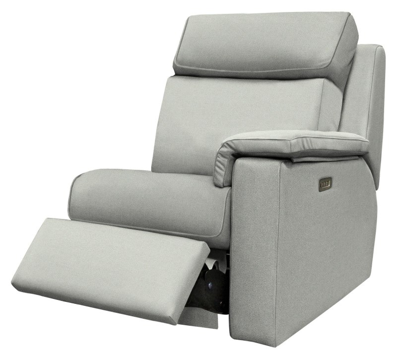 Ellis Small RHF Power Recliner Unit with Headrest and Lumbar   Stringray Charcoal