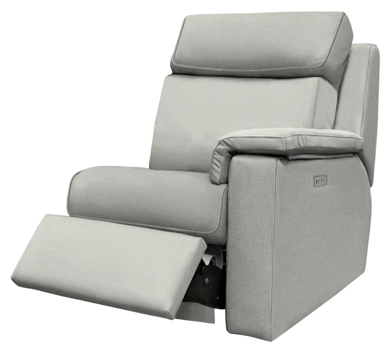 Ellis Small RHF Power Recliner Unit with USB   Stringray Charcoal