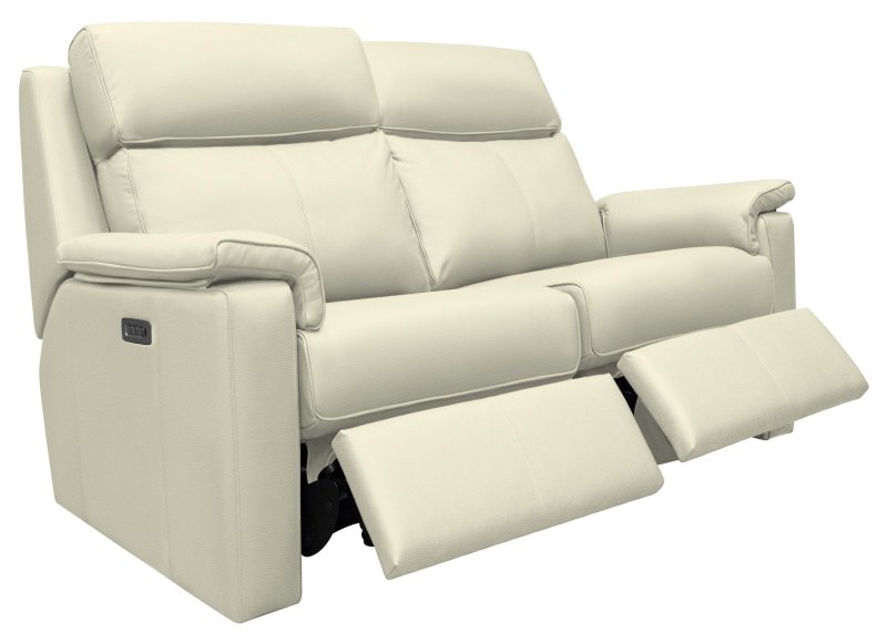 Ellis 2str Power Recliner Sofa with Headrest and Lumbar   Cambridge Chalk