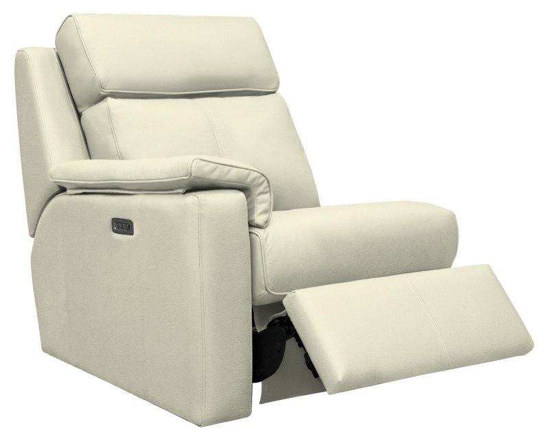 Ellis Small LHF Power Recliner Unit with Headrest and Lumbar   Cambridge Chalk