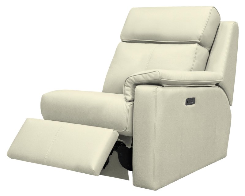 Ellis Small RHF Power Recliner Unit with USB   Cambridge Chalk