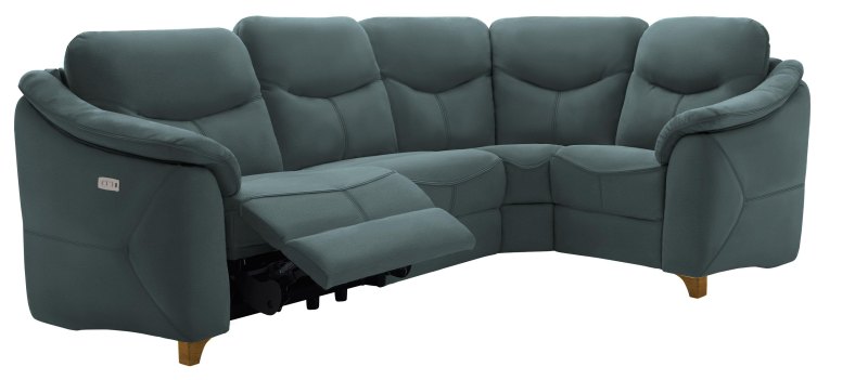Jackson Corner Single Power Recliner LHF  L852 Cambridge Petrol Blue