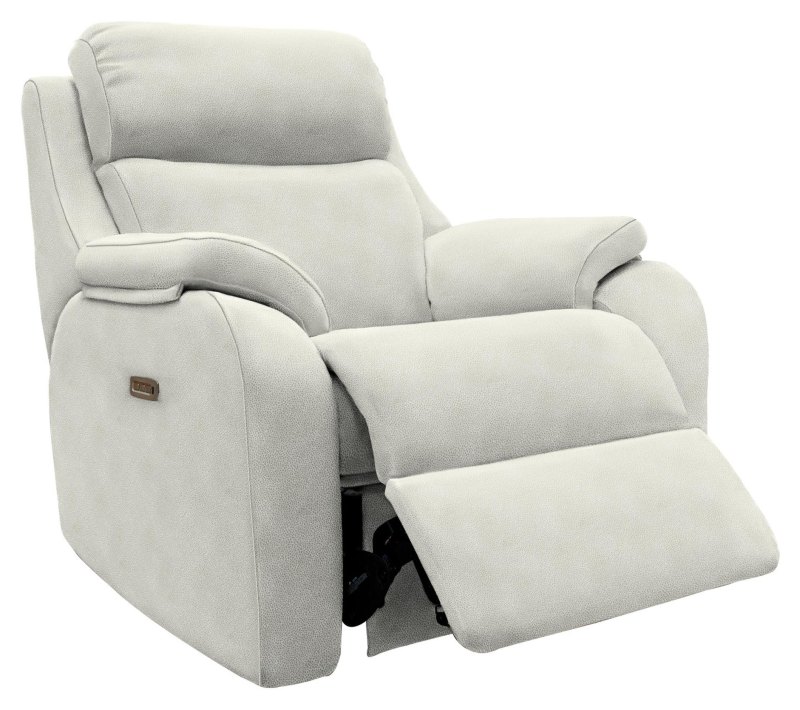 Kingsbury Power Recliner Chair  A123 Stringray Platinum