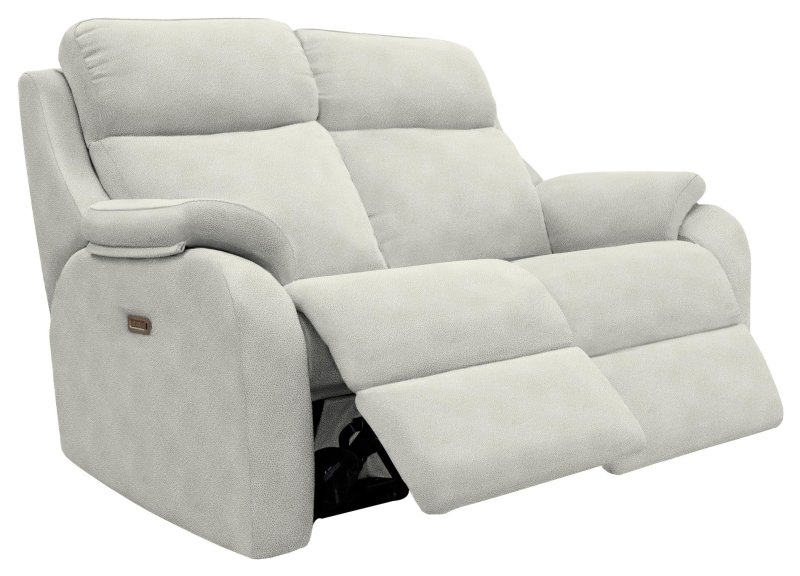 Kingsbury 2str Power Double Recliner Sofa  A123 Stringray Platinum