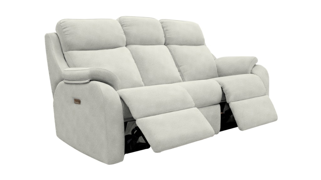 3 Seater Power Recliner with Headrest and Lumbar