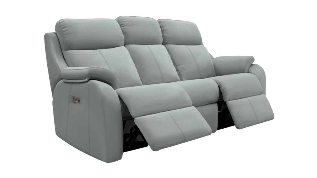 3str power recliner with headrest and lumbar