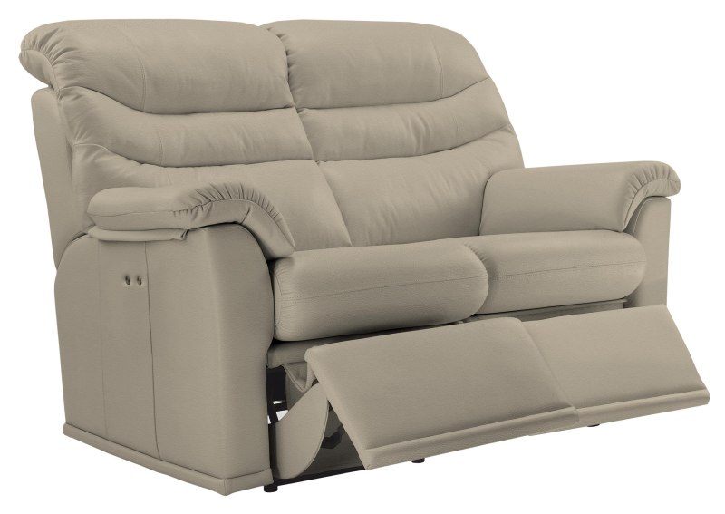 Malvern 2Str Sofa Double Power Recliner Sofa  H001 Oxford Mushroom