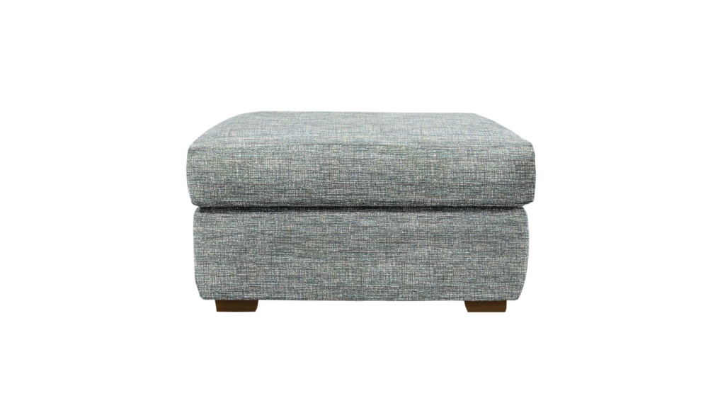 seattle footstool with wooden feet