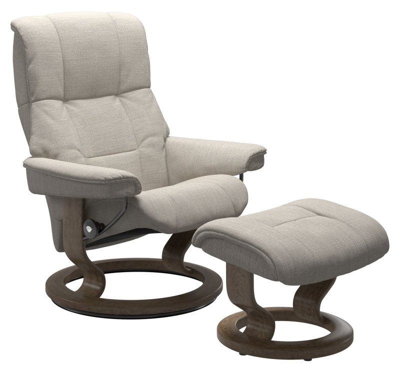Stressless Mayfair Classic Base   Abelia Beige with Smoked Oak