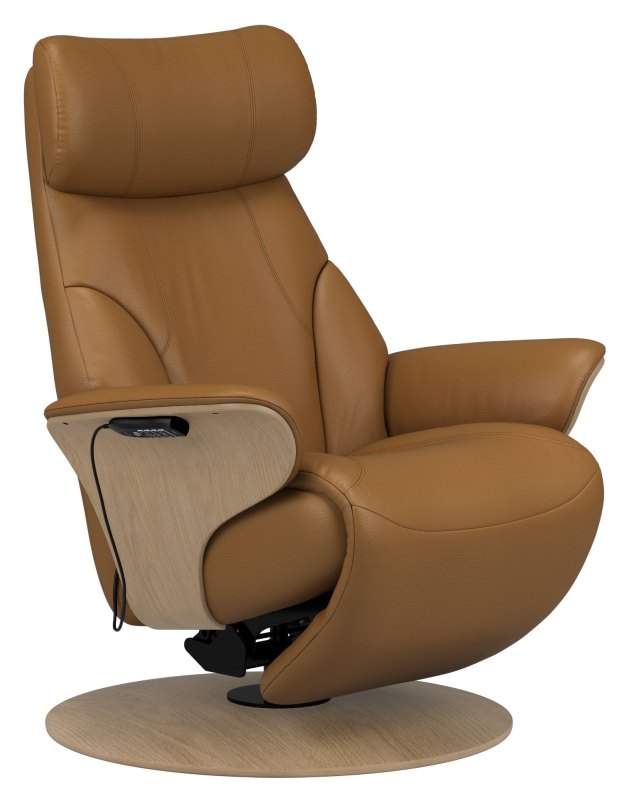Power disc base   velaro dark caramel with oak