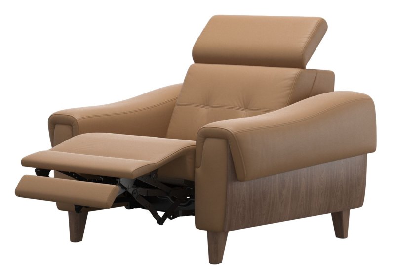A3 Power Chair   Paloma Taupe   wooden cone angled leg   walnut 2