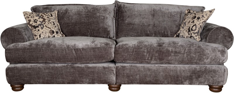 Horatio   4 Seater Modular Sofa   Standard Back   Front   Kairo Grey  Burnaby Mono