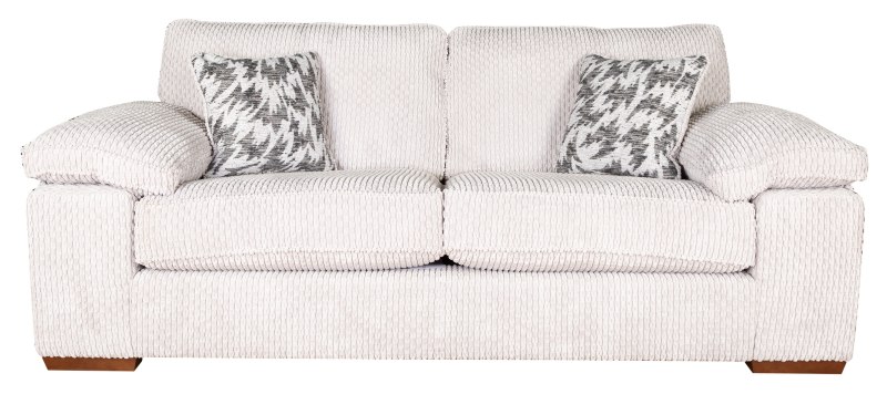 Lara   3 Seater Sofa   Front   Henman Stone  Otto Natural
