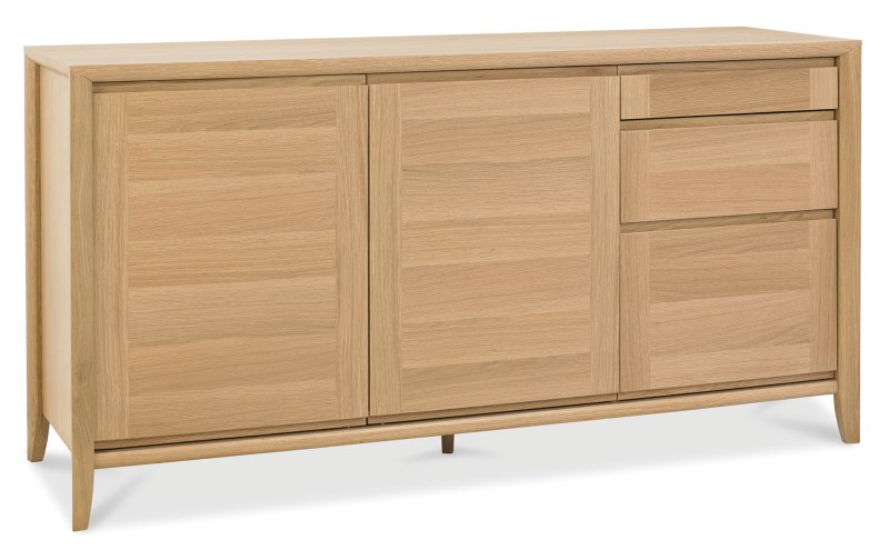 Bentley Designs Bergen Oak Wide Sideboard  front angle