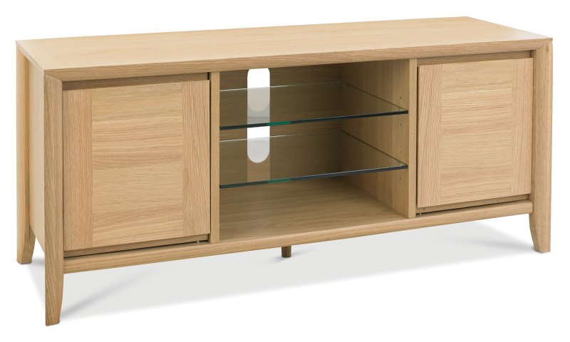 Bentley Designs Bergen Oak Entertainment Unit  front angle