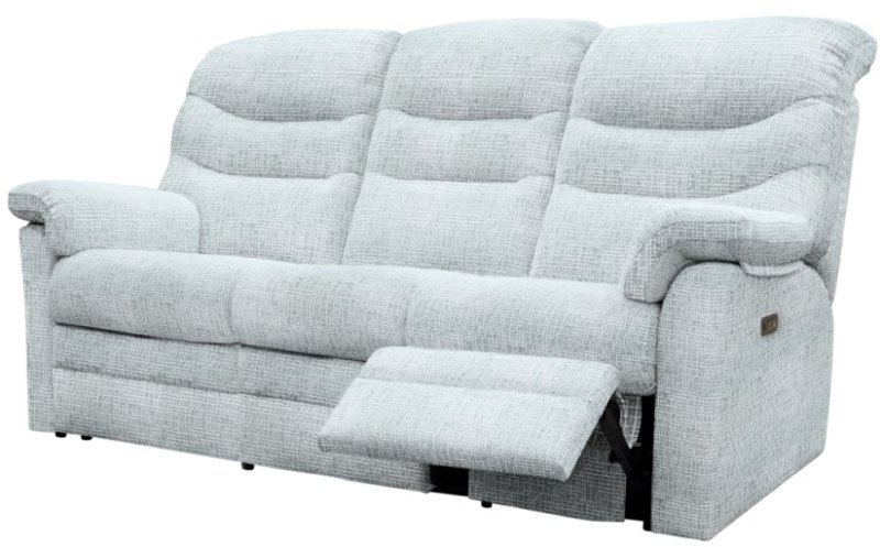 3str single power recliner sofa rhf with headrest and lumbar
