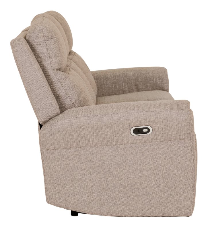Vida Living Russo 3 Seater Electric Recliner - Mushroom - Carters Furniture