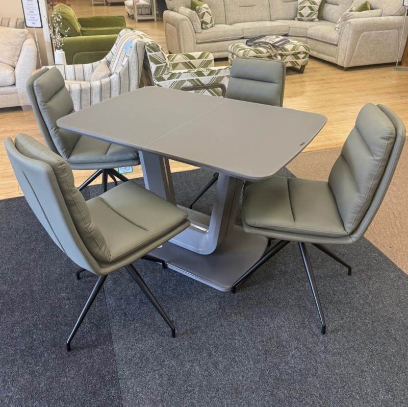 Vida Lazzaro Table and 6 x Nobo Swivel Chairs