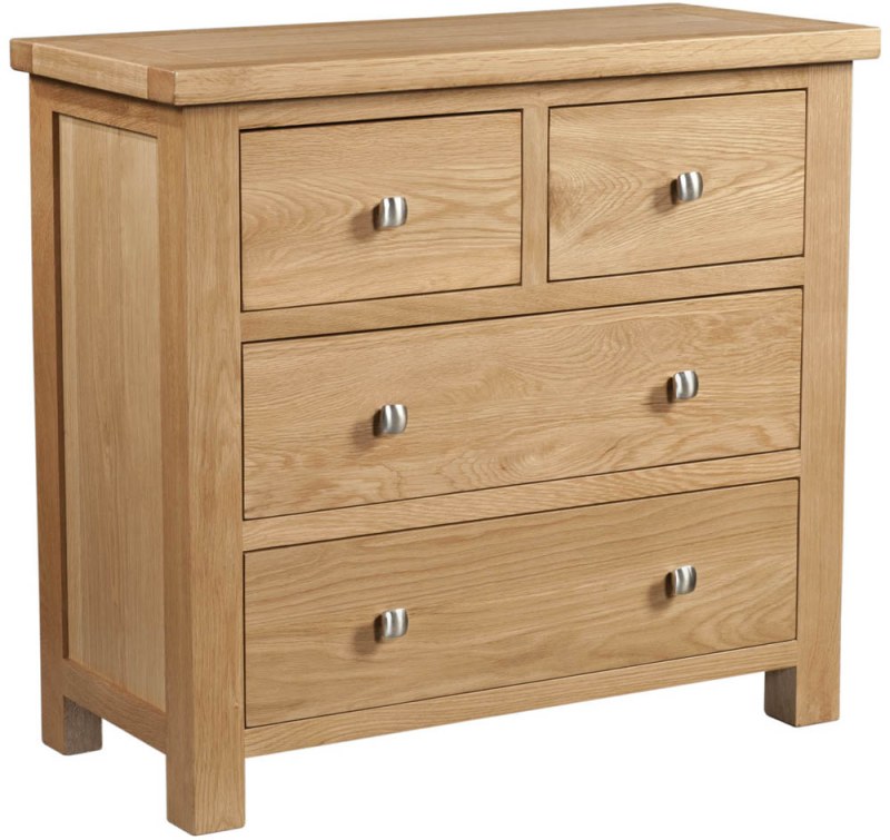 DOR003 2 2 drawer chest bedroom storage natural oak lacquered