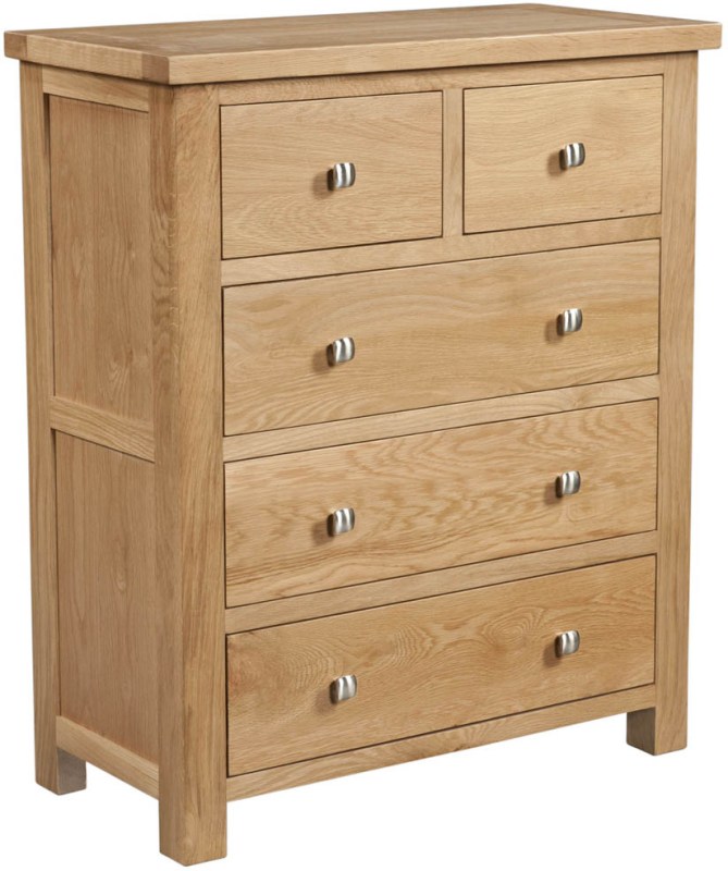 DOR004 2 3 drawer chest bedroom storage natural oak lacquered