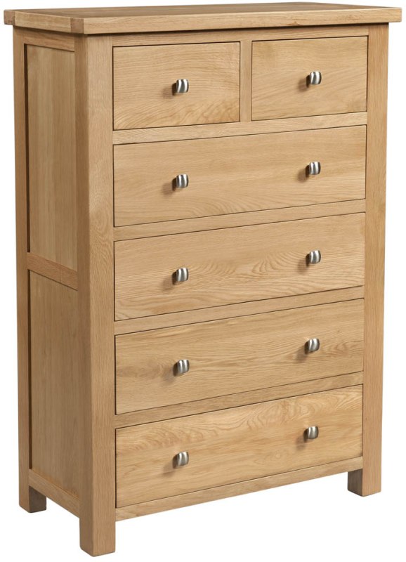 DOR005 2 4 drawer chest bedroom storage natural oak lacquered