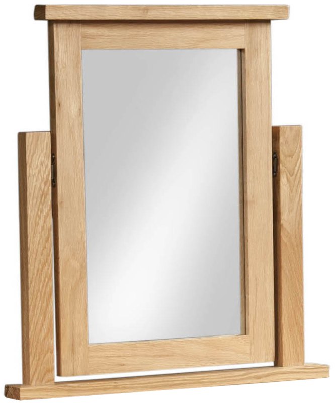 DOR023 dressing table vanity mirror natural oak lacquered