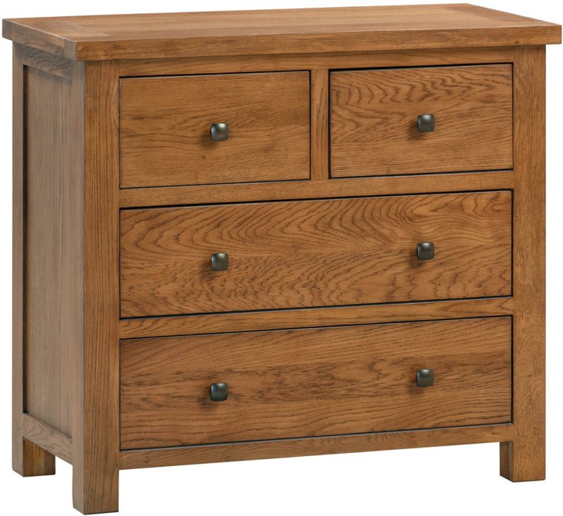 DOR003R 2 2 drawer chest table bedroom storage dark rustic oak
