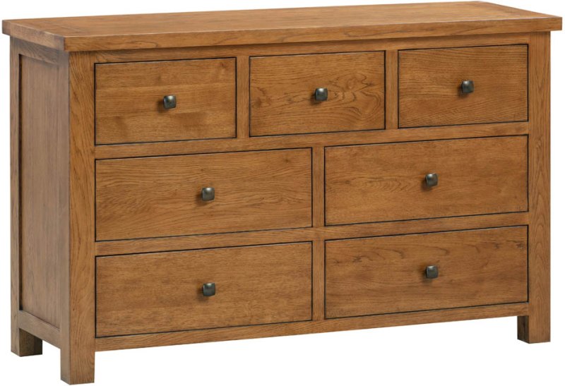 DOR006R 3 4 drawer combinationchest table bedroom storage dark rustic oak