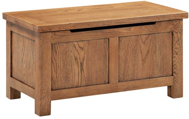 DOR021R blanket box end of bed storage bedroom dark rustic oak