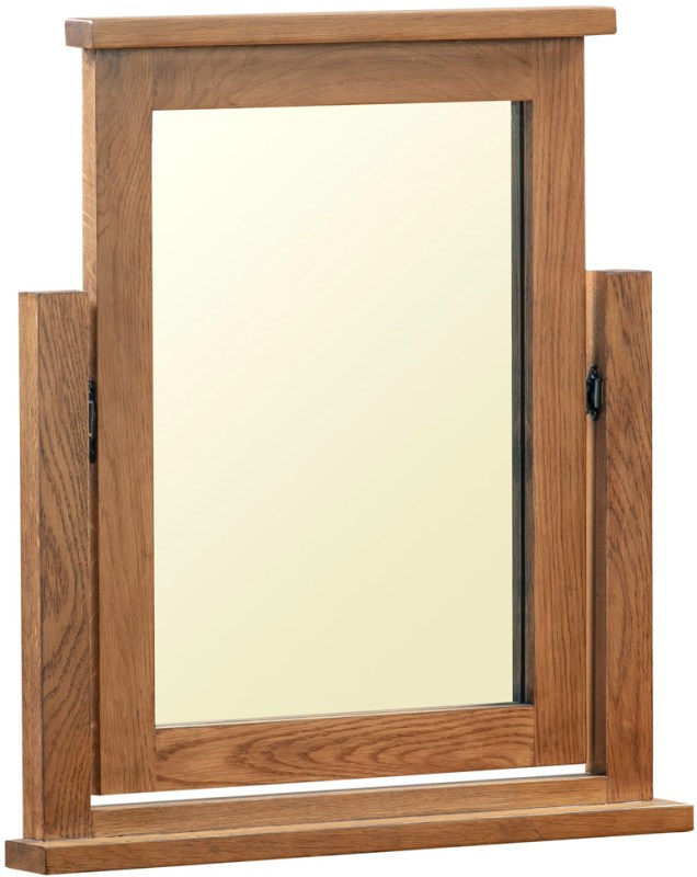 DOR023R dressing table mirror bedroom mornings make up vanity storage dark rustic oak
