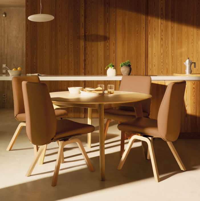 Stressless Laurel Chairs in Batick New Caramel