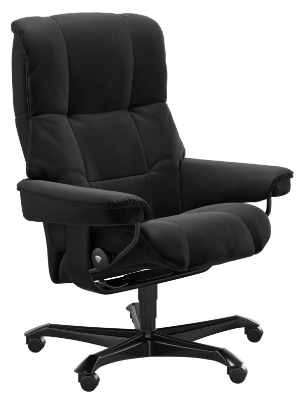 Mayfair Medium Office Chair in Paloma Black with Black