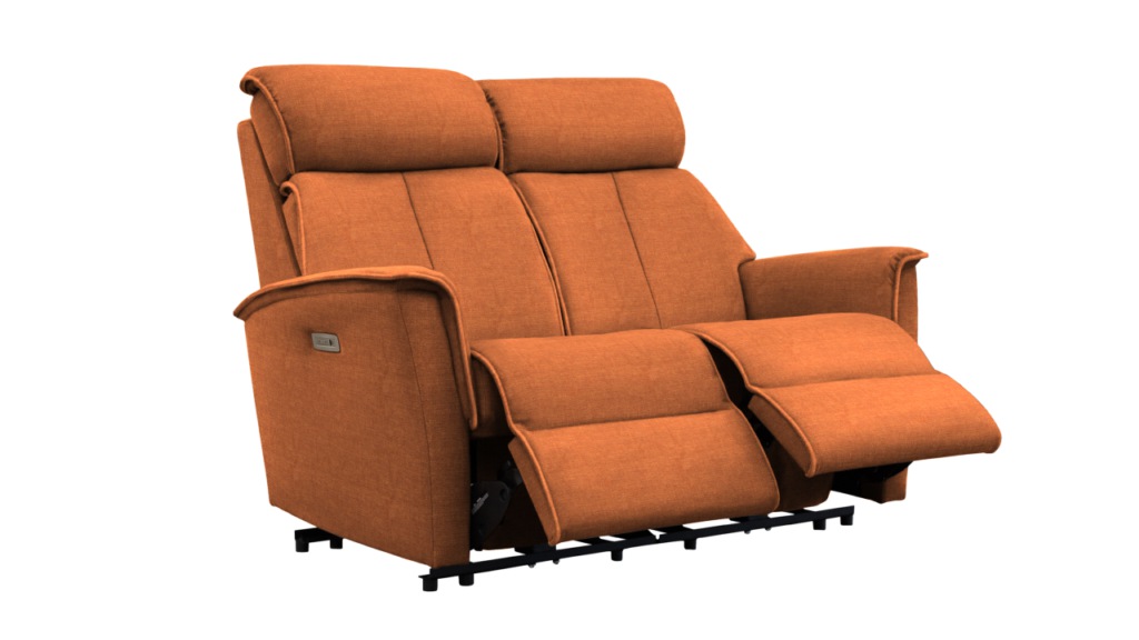 G Plan Kelson Fabric 2 Seater Power Recliner Sofa Waldorf Brick