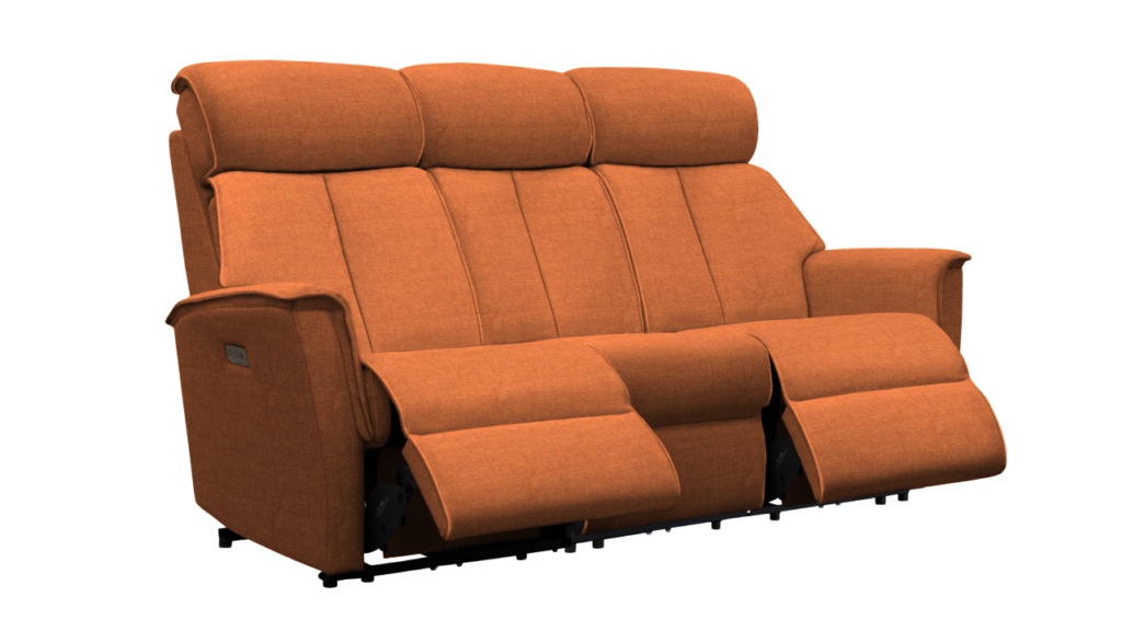 G Plan Kelson Fabric 3 Seater Power Sofa Waldorf Brick