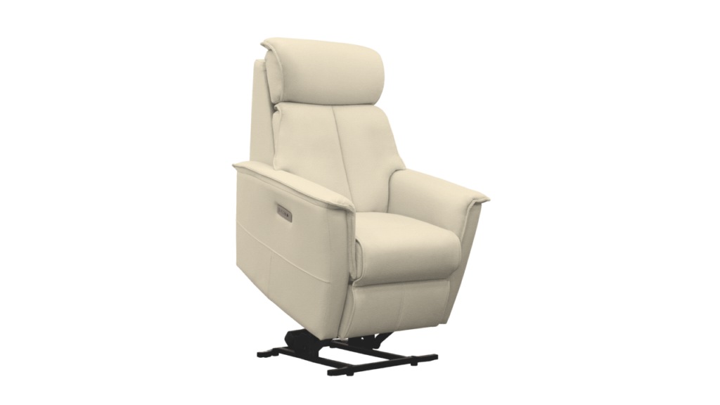 G Plan Kelson Leather Dual Elevate Chair Cambridge Stone