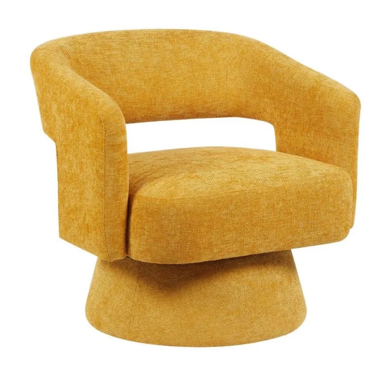 1781783519Orla Swivel Accent Chair Curved Back Ochre Fabric 02
