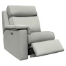 Ellis Small LHF Power Recliner Unit with Headrest and Lumbar   Stringray Charcoal