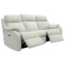 Kingsbury 3str CURVED Power Recliner Sofa  A123 Stingray Platinum