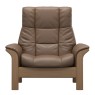 Buckingham  L  Chair high back   velaro dark caramel with oak