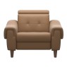 A3 Power Chair   Paloma Taupe   wooden cone angled leg   walnut